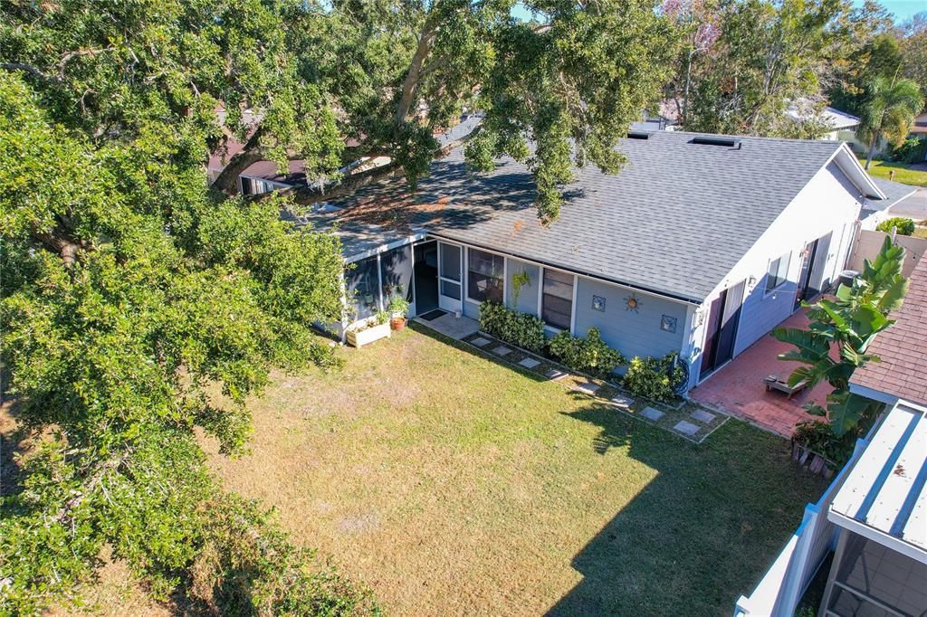 Arial View of Back Yard