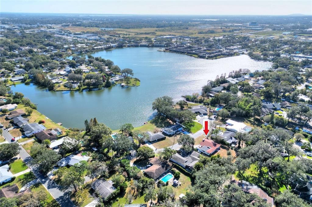 View of Bentley, one of many nearby lakes