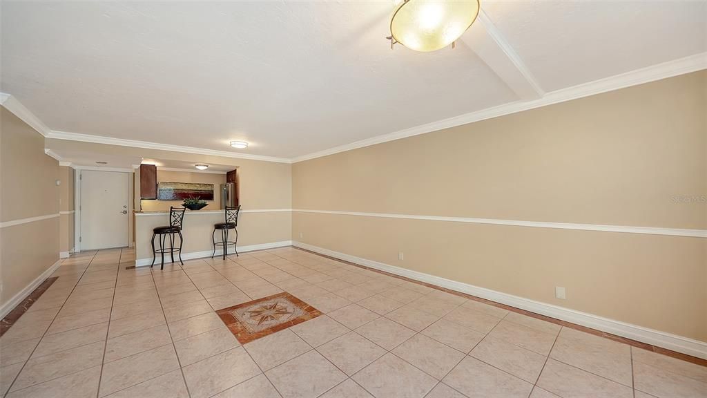 Living space looking towards kitchen