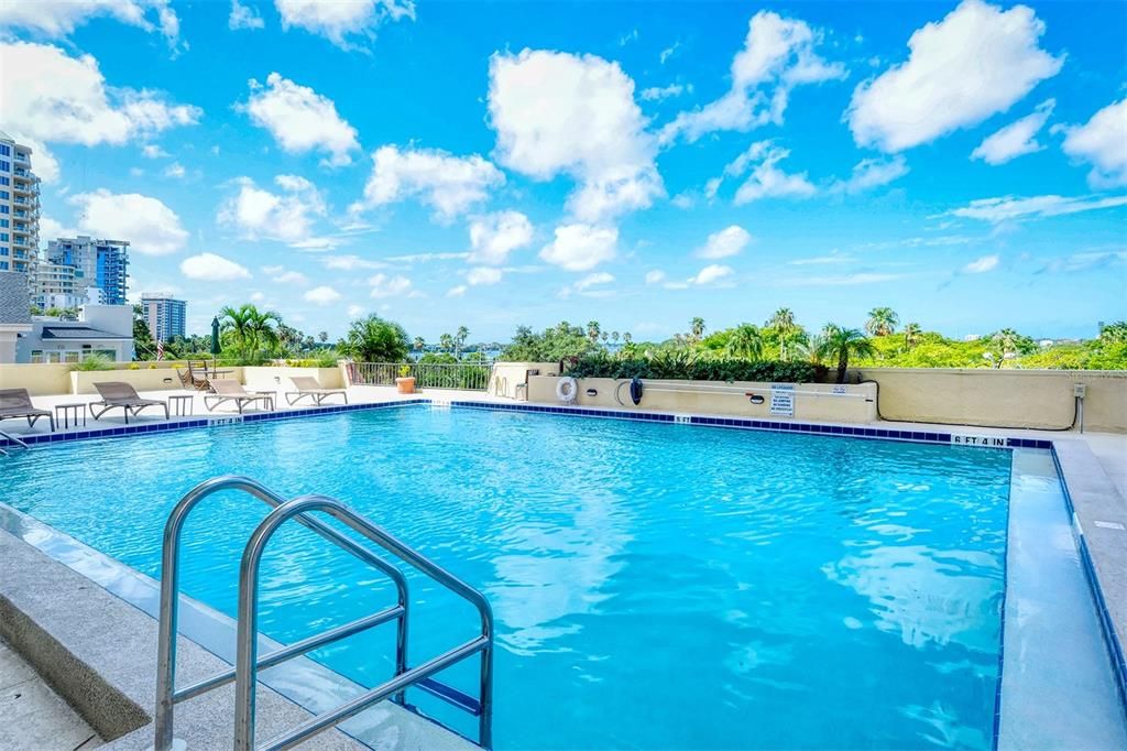 Elevated pool deck