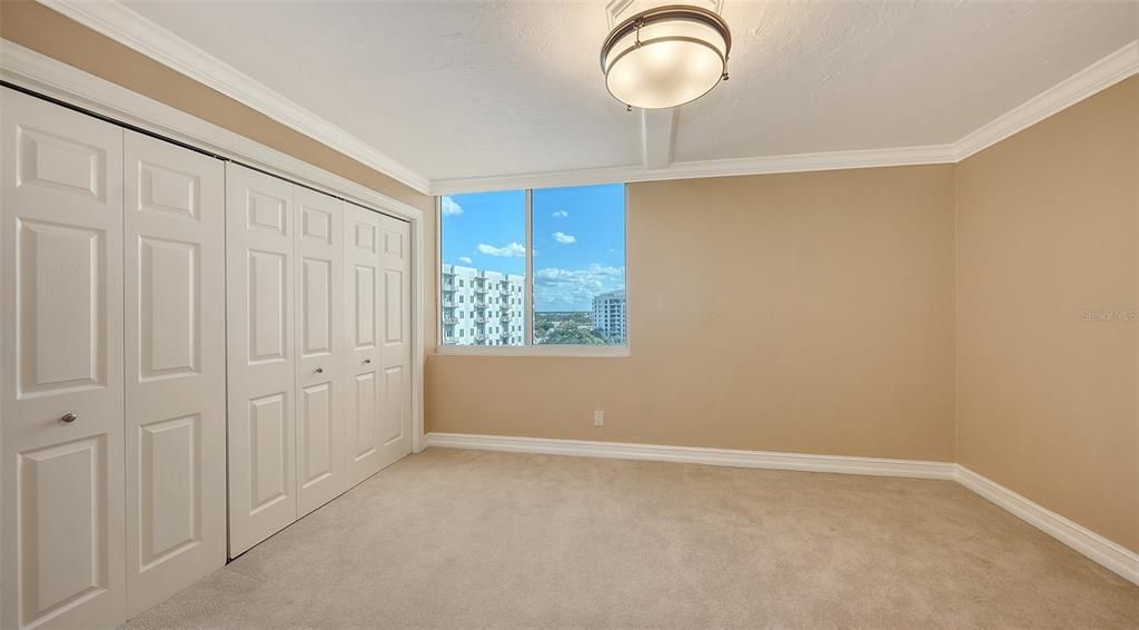 2nd Bedroom with view over city and park-like  grounds