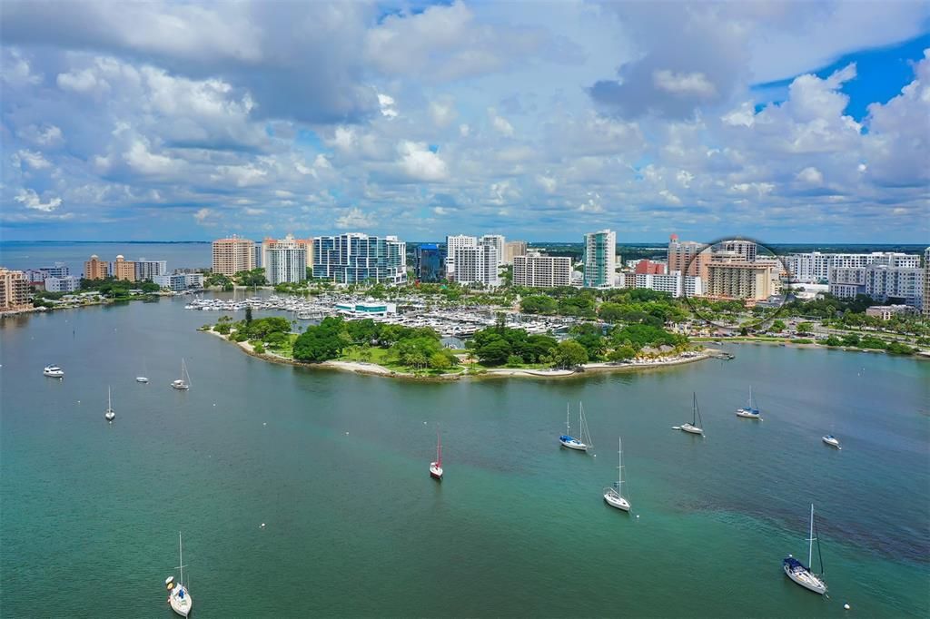 Marina Jacks view towards city