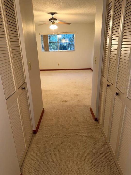 Walk in closet on right, additional closet on left going to bathroom