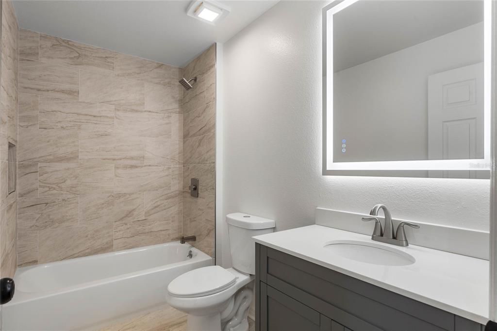 Guest bathroom, up stairs near secondary bedrooms