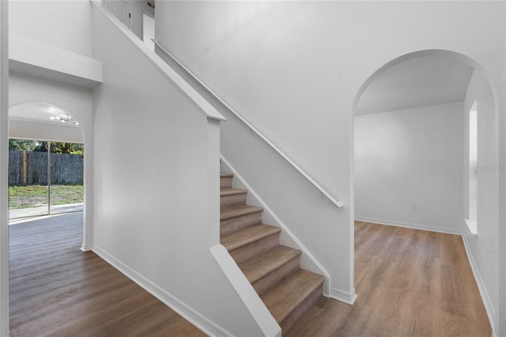 Front door entrance, to the right is your dining room, to the left is your kitchen and living room.