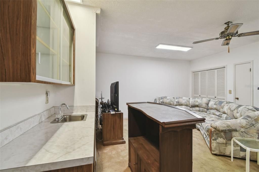 Family Room with Wet Bar