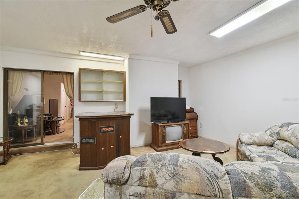 Family Room with Wet Bar