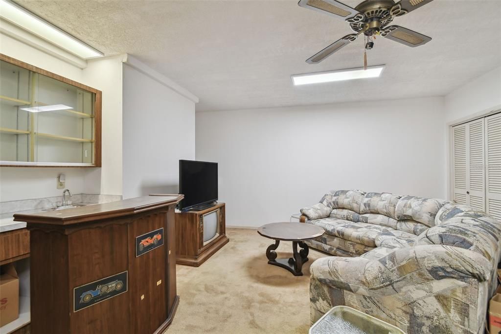 Family Room with Wet Bar