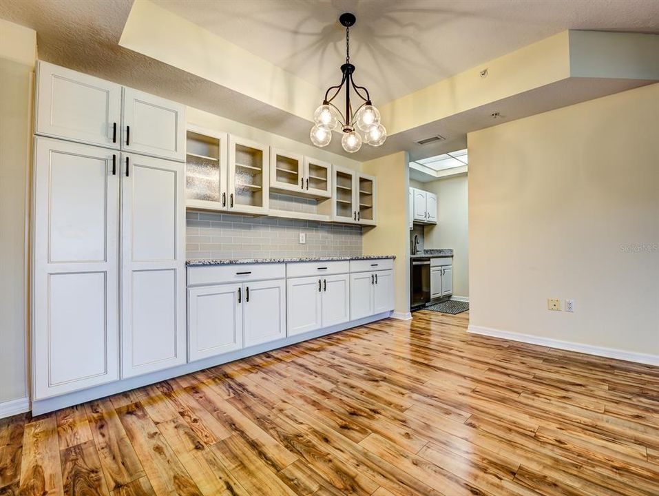 Dining Room with Custom Buffet/Extra Cabinets Granite Tops