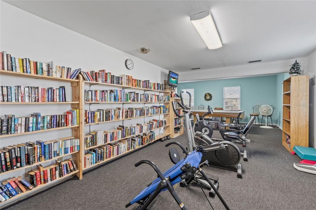 Library, fitness area