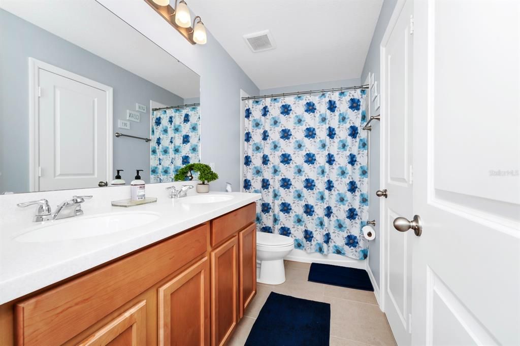 Upstairs 2nd Bathroom with Dual Sinks