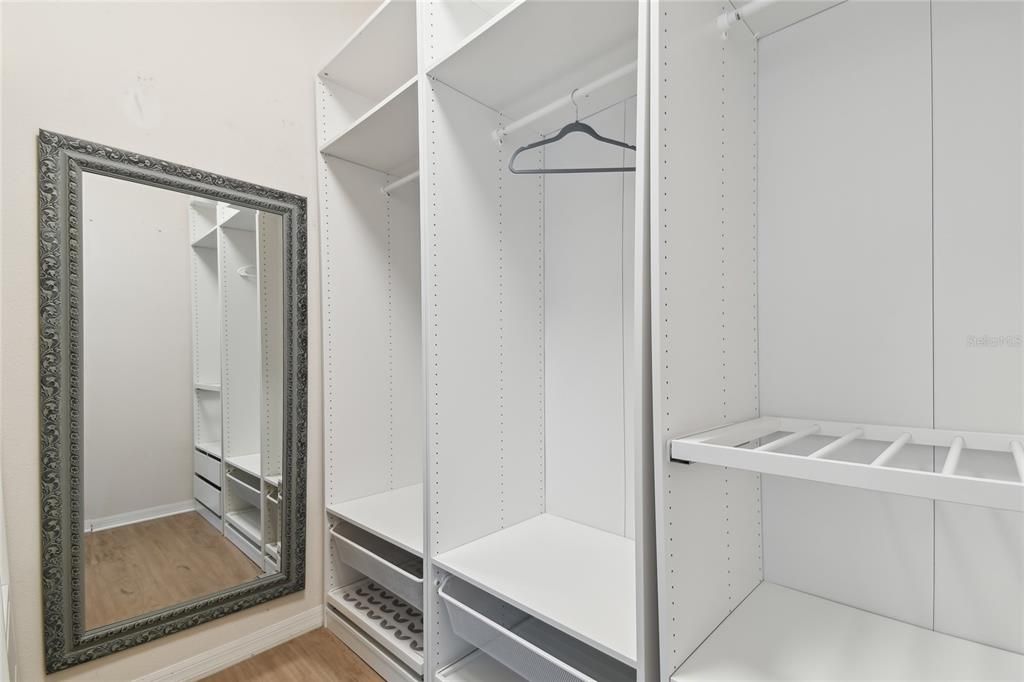 WALK IN CLOSET WITH BUILT INS