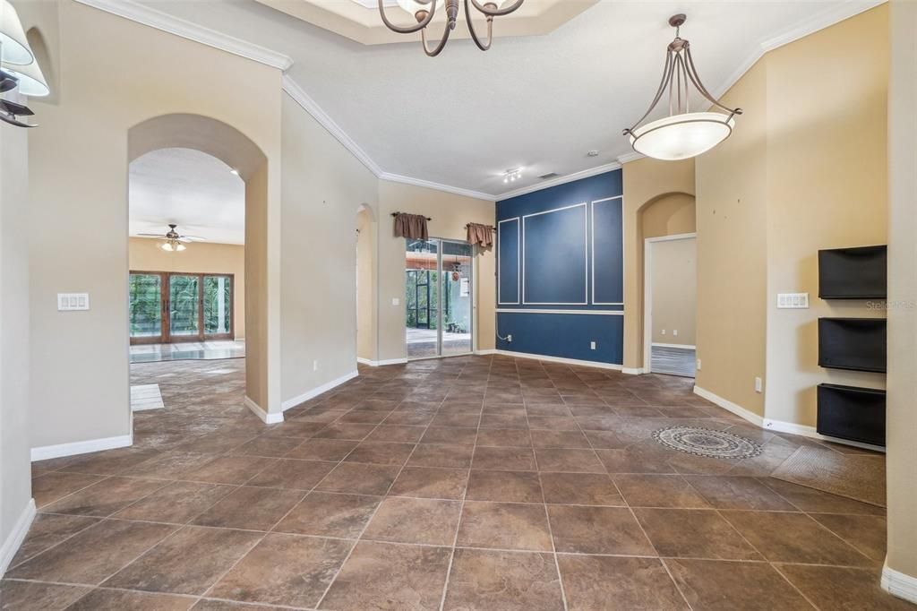 Open floor plan with high ceilings and natural light