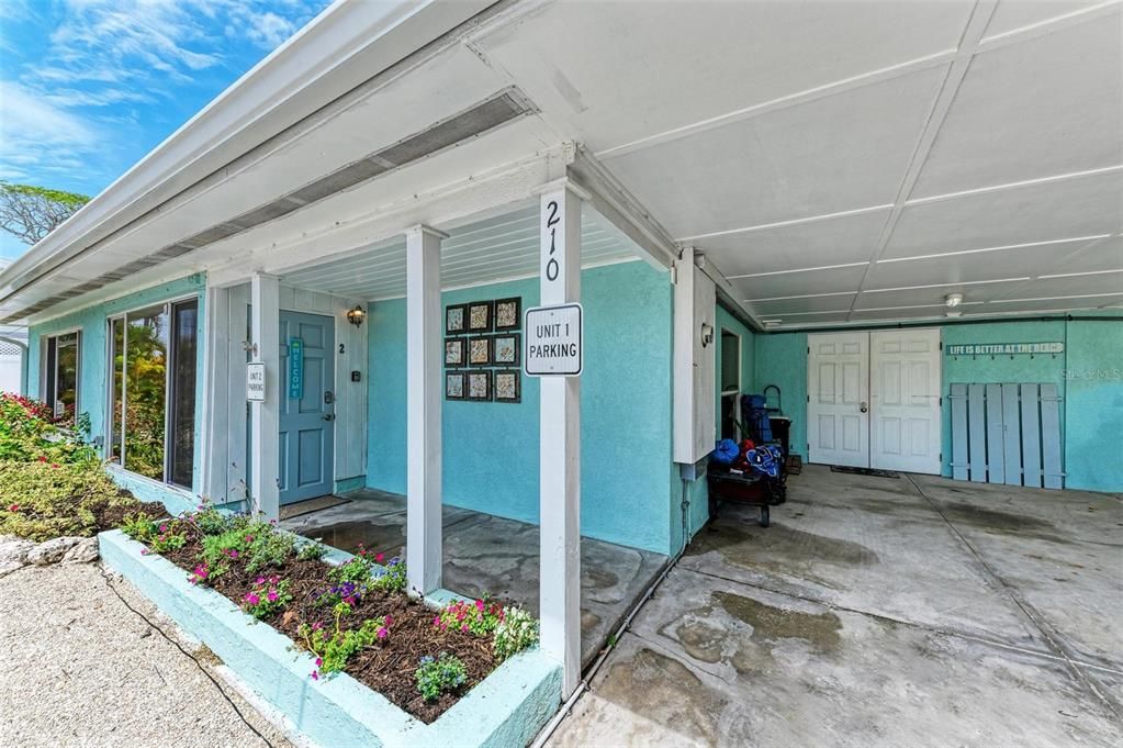 Car port and Laundry Closet.