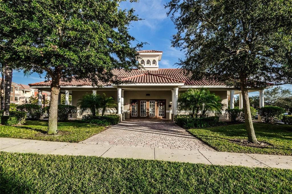 Front of The clubhouse leading to the pool area