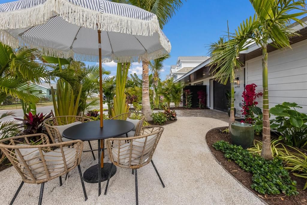 Front patio seating - great place for morning coffee