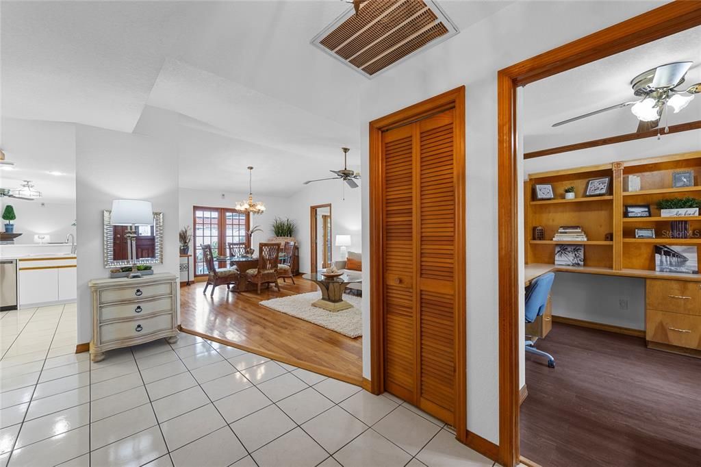 A spacious foyer welcomes you into this home with the office right up at the front of the home.