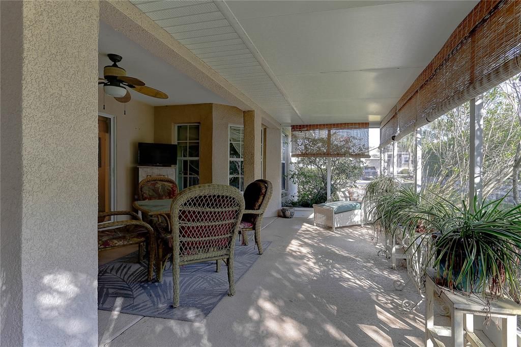 Large covered patio