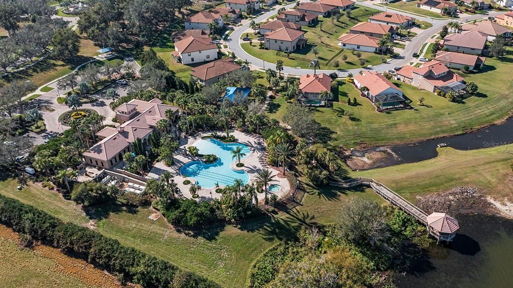 Community clubhouse and pool