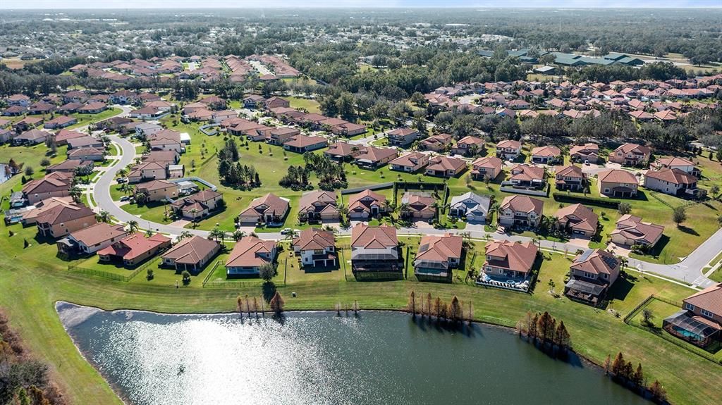 Aerial view of community