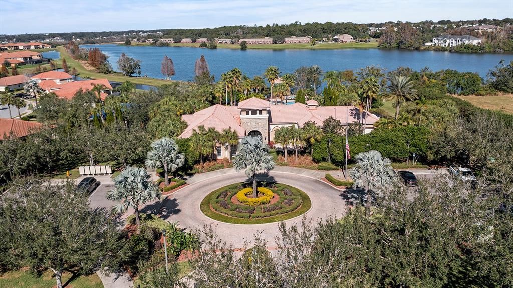 Aerial of clubhouse