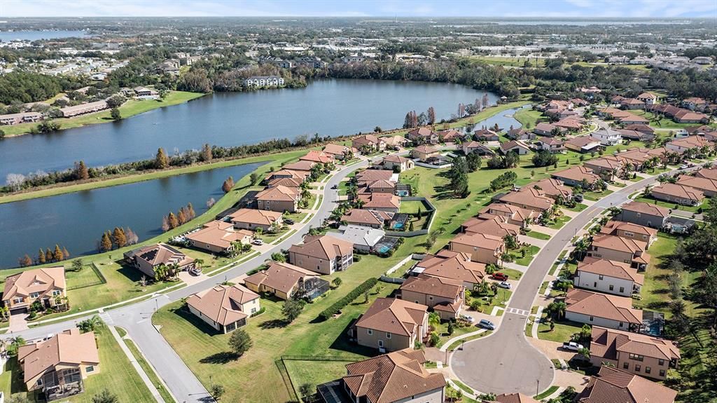 Aerial view of community