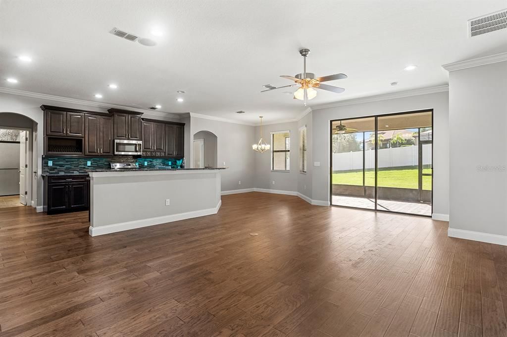 View of Kitchen and breakfast nook from great room