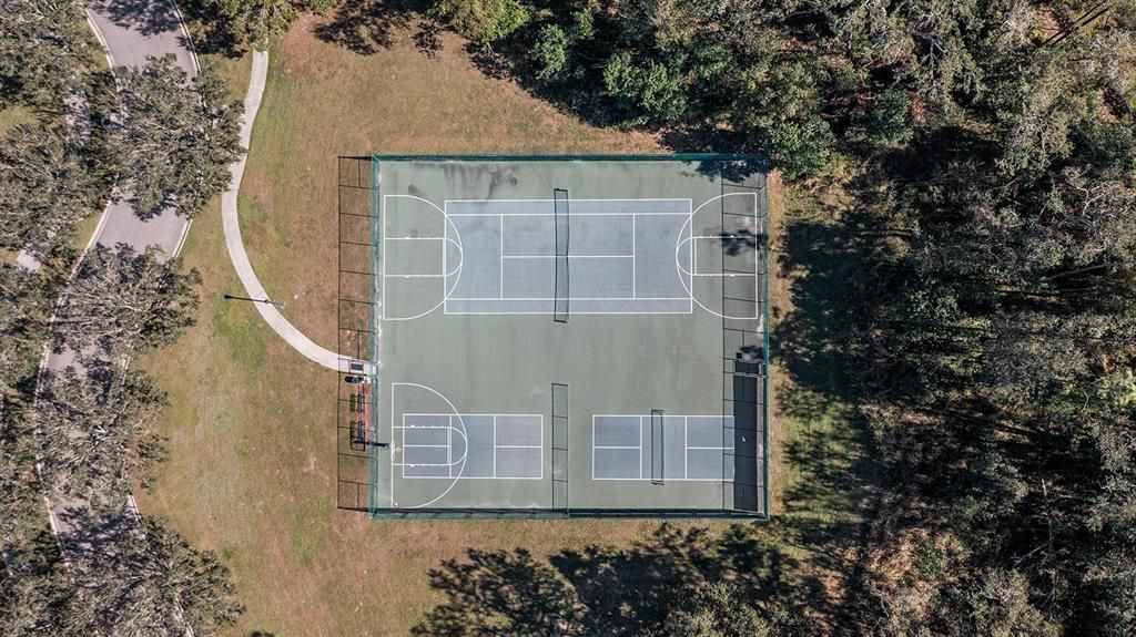 Community tennis and pickle ball courts