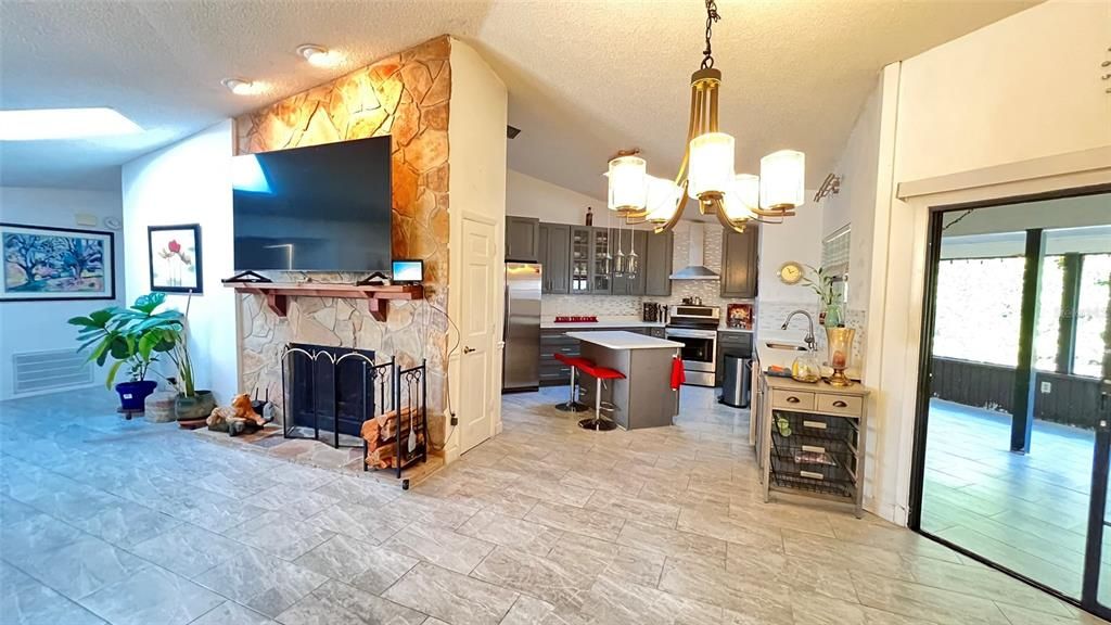 Dining area with and access to back patio.