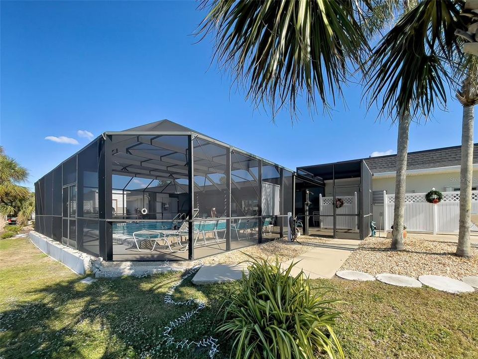 VIEW TOWARDS POOL AND CLUBHOUSE.