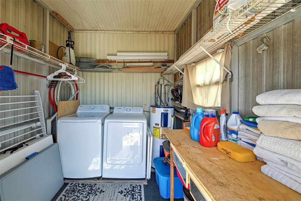 ATTACHED LAUNDRY AND STORAGE SHED