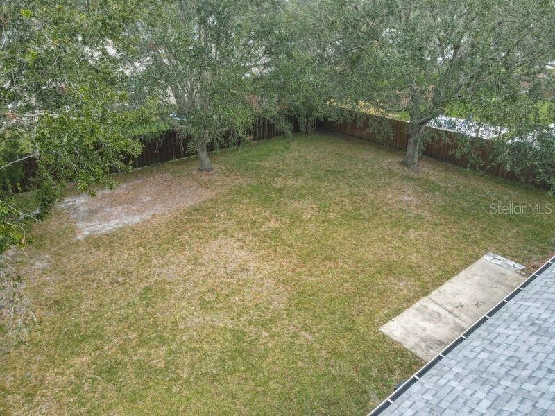 Aerial View of rear yard