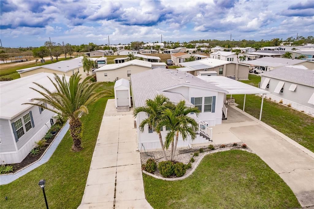 Aerial view of home