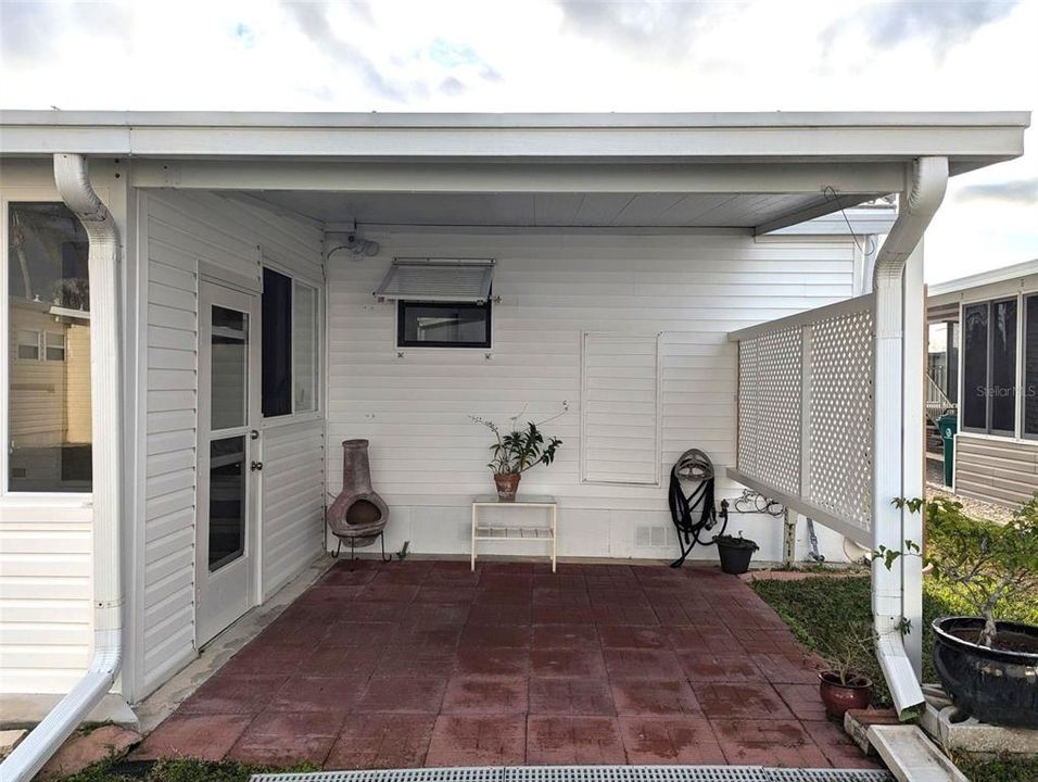 1044 Covered Patio with paver blocks