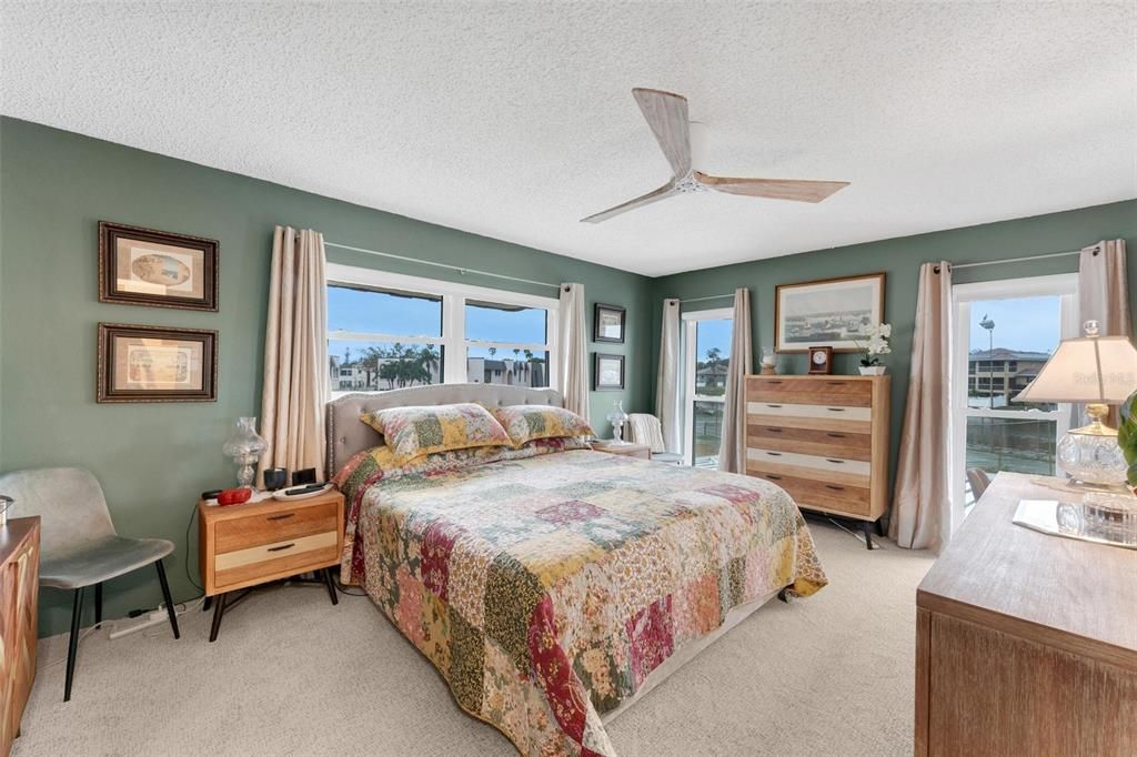 Primary Bedroom with Canal View