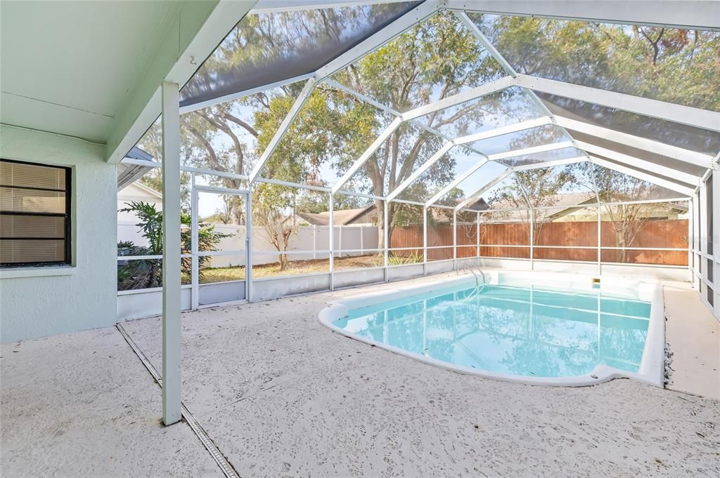 Covered Patio and Screened in Pool