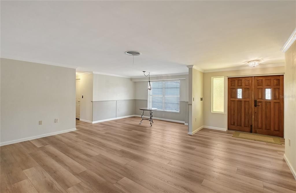 Living Room - Luxury Vinyl Plank flooring.