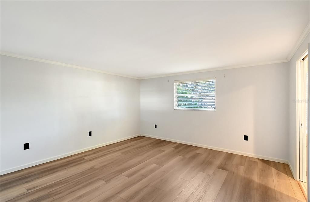 Primary Bedroom Facing North, Luxury Vinyl Plank Flooring