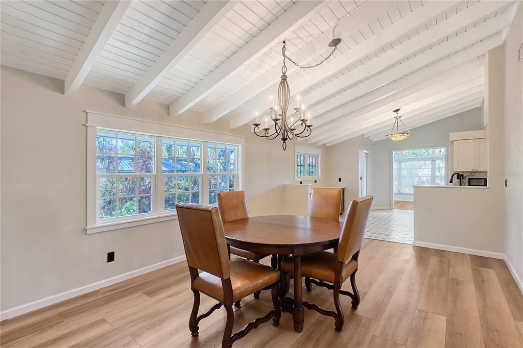 Dining Room - Luxury Vinyl Plank Flooring, New Windows, Open to Kitchen.