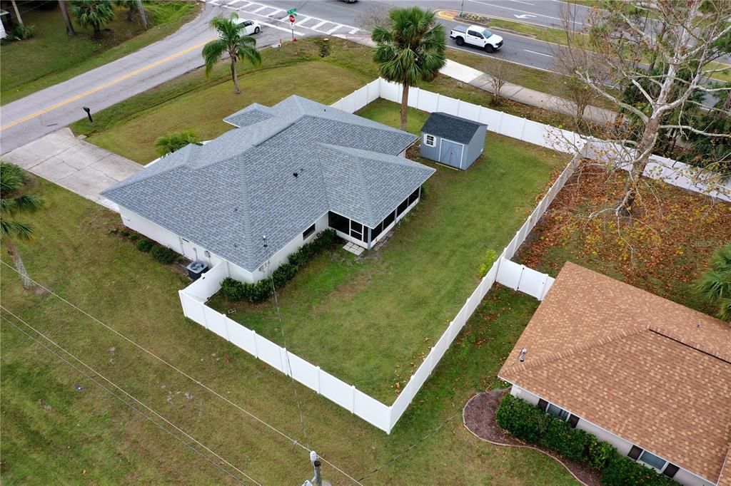 Arial View of Roof and Fence