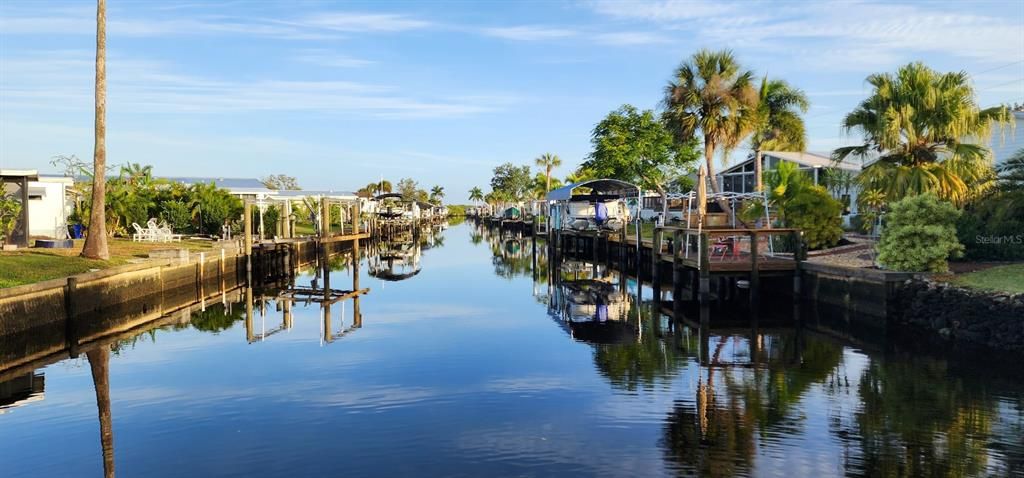 Behind Home- Wide Canal Leads out to the Peace River/Gulf