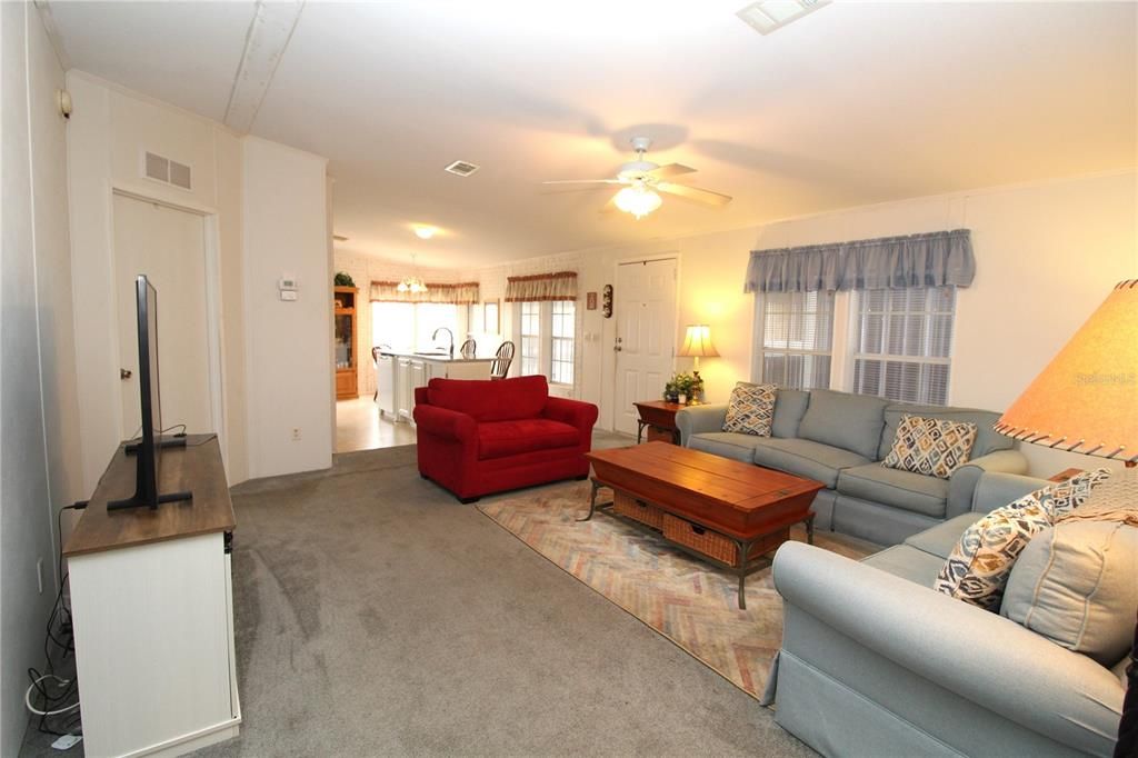 View of Living room to the Kitchen....