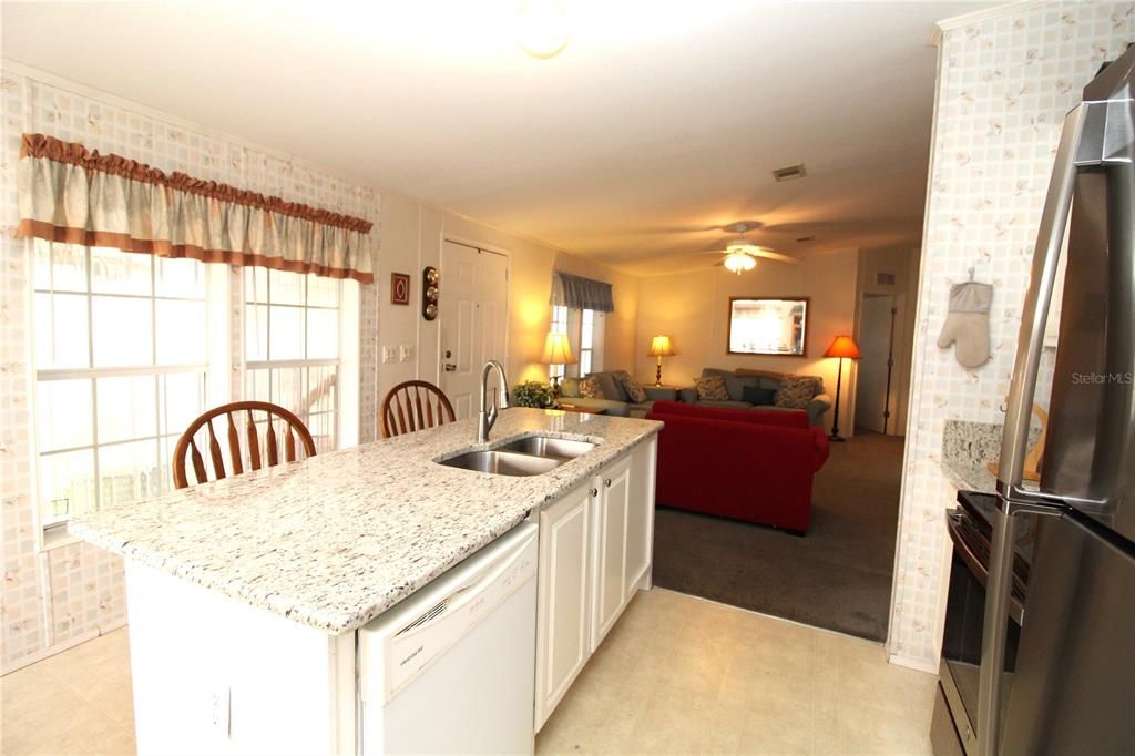 Beautiful Kitchen looking into the Living room