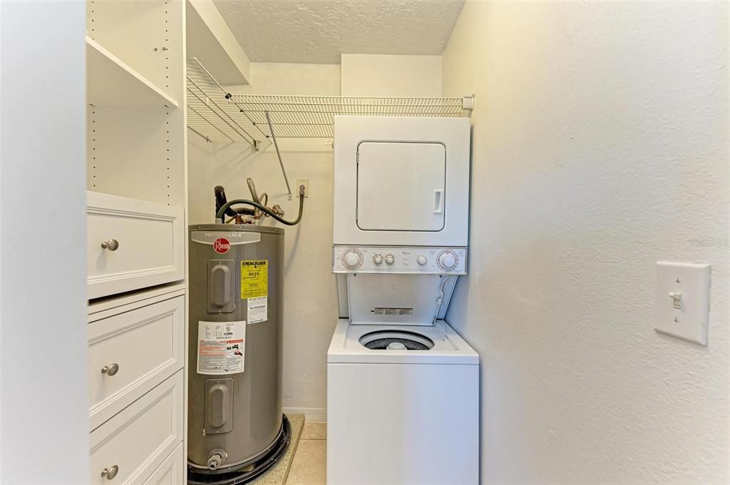 Master #2 walk-in closet with stackable washer & dryer