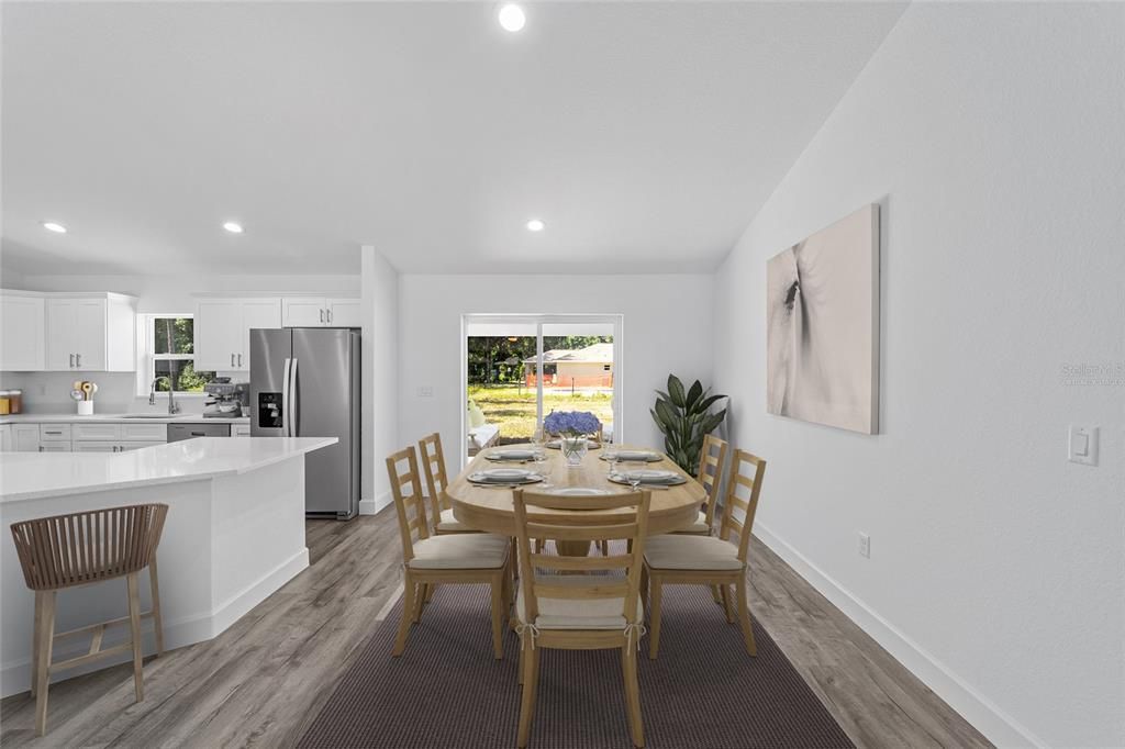 Dining Area Virtually Staged