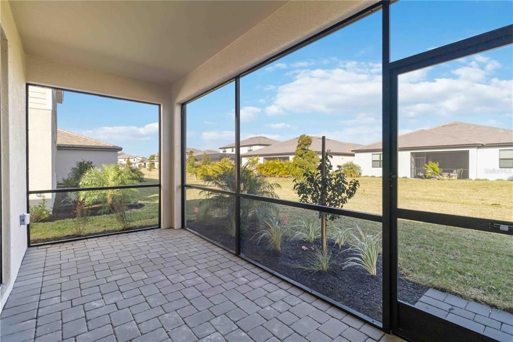 Paver Patio overlooking backyard