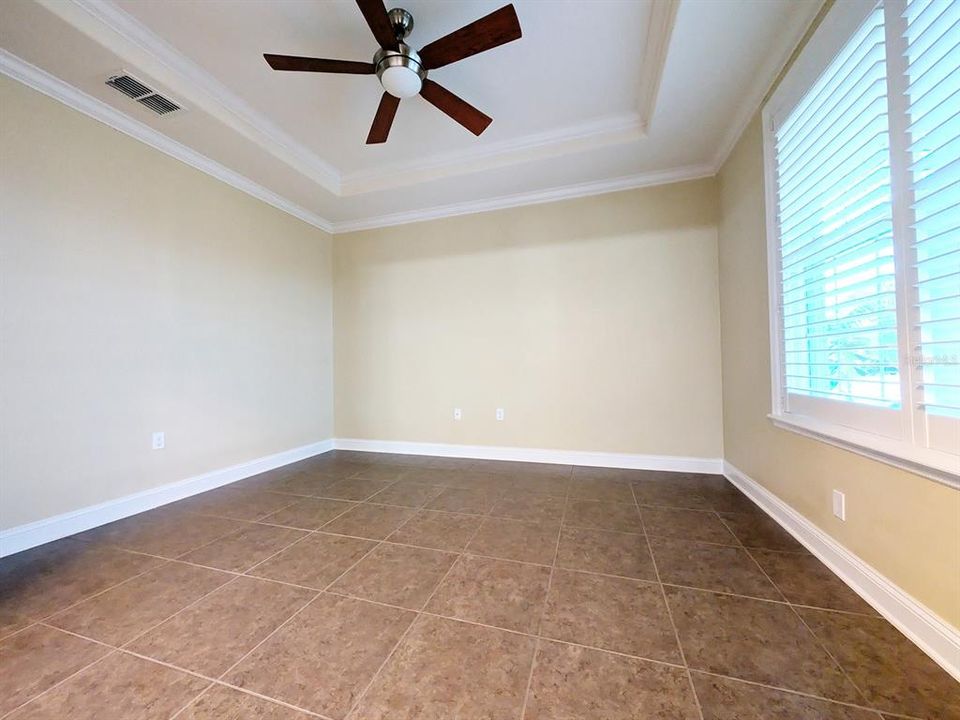 Bonus Room office with french doors at front of house