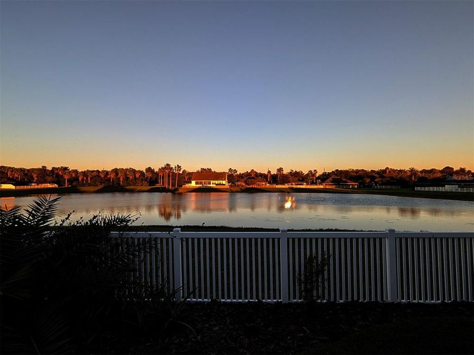 sunset overlooking the lake