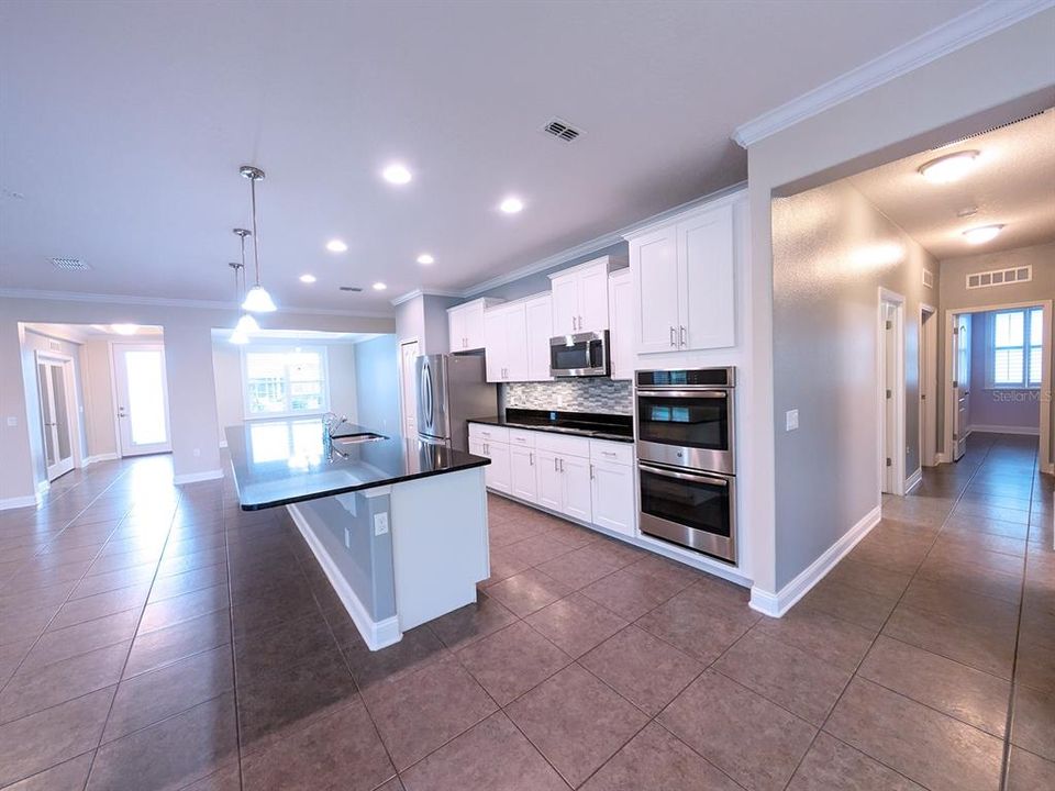 Kitchen, looking down hallway