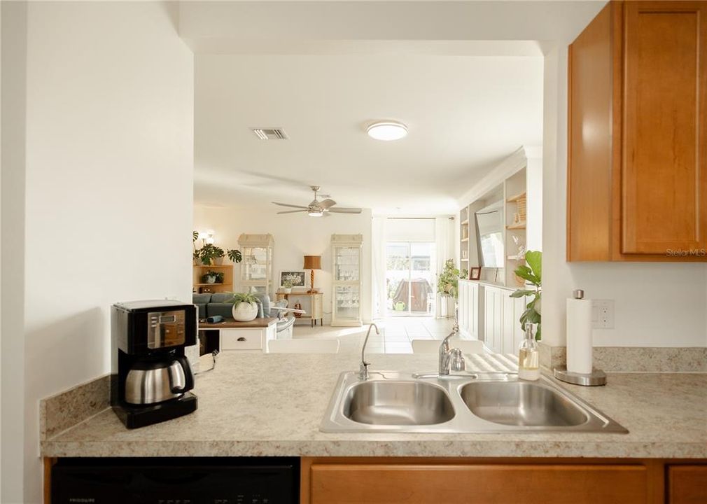 View of Dining Room from Kitchen